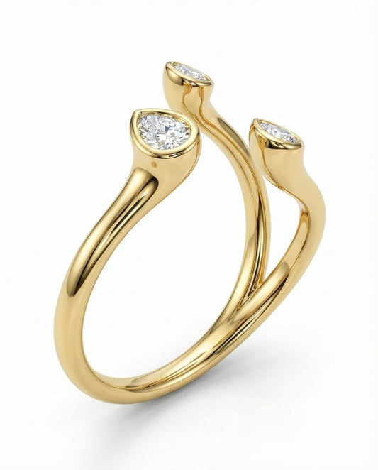 Bague triple gouttes